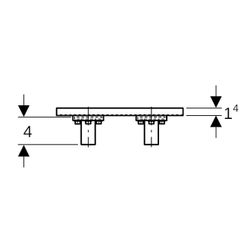 Geberit Anschlusswinkel 90 Grad mit Außengewinde MF 1/2", vormontiert, zweifach AD 1... GEBERIT-632863002 4025410760111 (Abb. 1)