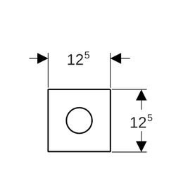 Geberit Typ 40 Urinalsteuerung mit elektr. Spülauslösung, Batteriebetrieb, Abdeckpla... GEBERIT-116034JK1 4064746043277 (Abb. 1)