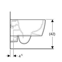 Geberit iCon Wand-WC Tiefspüler, verkürzte Ausladung, geschlossene Form, Rimfree Tie... GEBERIT-204070000 4022009334951 (Abb. 1)