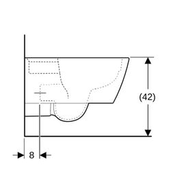 Geberit iCon Square Wand-WC Tiefspüler, geschlossene Form, Rimfree Tiefe 54cm, Weiß/... GEBERIT-201950600 4022009329490 (Abb. 1)