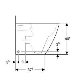 Geberit iCon Square Stand-WC Tiefspüler, wandbündig, geschlossene Form, Rimfree Tief... GEBERIT-211910000 4022009336870 (Abb. 1)