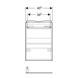Geberit Renova Compact Unterschrank für Handwaschbecken Tür verk. Ausl. 408x605x231c... GEBERIT-501924421 4025410905543 (Abb. 1)