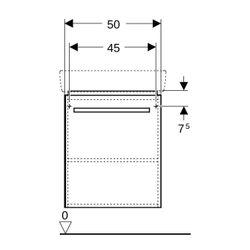 Geberit Renova Compact Unterschrank, Waschtisch, 1 Tür, 50x60,4x36,7cm, Weiß lackier... GEBERIT-862055000 4022009327465 (Abb. 1)