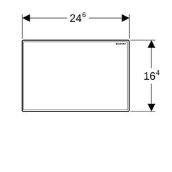 Geberit Abdeckplatte für Hygienespülung aus Kunststoff, Alpinweiß... GEBERIT-616222111 4025416589860 (Abb. 1)