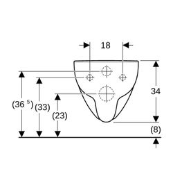Geberit Renova Wand-WC Tiefspüler, TurboFlush, Tiefe 54cm, Weiß... GEBERIT-503061001 4064746026072 (Abb. 1)