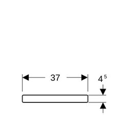 Geberit Renova Plan WC-Sitz eckiges Design, Befestigung von unten ohne Absenkautomat... GEBERIT-572110000 4022009305661 (Abb. 1)