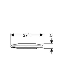 Geberit Renova Comfort WC-Sitz barrierefrei, antibakteriell, Befestigung von unten, ... GEBERIT-572850000 4022009354119 (Abb. 1)