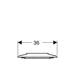 Geberit Renova Comfort WC-Sitzring, barrierefrei, antibakteriell, Befestigung von un... GEBERIT-572860000 4022009354126 (Abb. 1)
