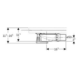 Geberit Duschwannenablauf mit 6 Füßen, für Setaplano Duschfläche, Sperrwasserhöhe 50... GEBERIT-154013001 4025416545828 (Abb. 1)