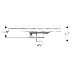 Geberit Ablaufanschluss mit 6 Füßen, für Setaplano Duschfläche, stockwerksdurchdring... GEBERIT-154031001 4025416657910 (Abb. 1)