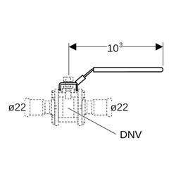 Geberit Set Betätigungshebel abschließbar, für Geberit Mapress Kugelhahn, geflanscht DN ... GEBERIT-90776 4025410547262 (Abb. 1)