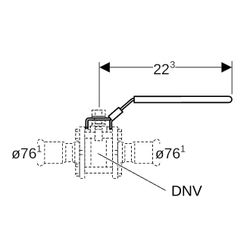 Geberit Set Betätigungshebel abschließbar, für Geberit Mapress Kugelhahn, geflanscht DN ... GEBERIT-90780 4025410548016 (Abb. 1)