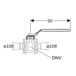 Geberit Set Betätigungshebel abschließbar, für Geberit Mapress Kugelhahn, geflanscht DN ... GEBERIT-90783 4025410548030 (Abb. 1)