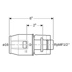 Geberit PushFit Übergang mit MasterFix Außendurchmesser 16mm... GEBERIT-650501001 4025416280392 (Abb. 1)