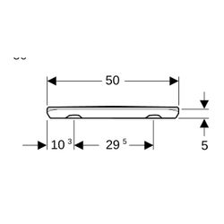 Geberit Renova Wandablage, 50x7x13,5cm, Weiß... GEBERIT-299250000 4022009074543 (Abb. 1)