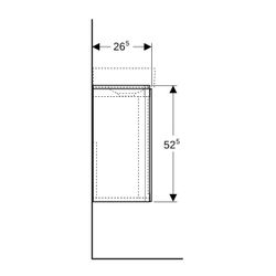Geberit Xeno2 Unterschrank für Handwaschbecken, mit 1 Tür, 38x52,5x26,5cm, Greige/la... GEBERIT-500502001 4025416358763 (Abb. 1)