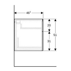 Geberit Xeno2 Seitenschrank 2 Schubladen, 45x51x46,2cm, Weiß lackiert hochglänzend... GEBERIT-500504011 4025416611608 (Abb. 1)