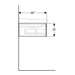 Geberit Xeno2 Unterschrank für Waschtisch, 1 Schublade, 58x22x46,2cm, sculturagrau/M... GEBERIT-500505431 4025416611646 (Abb. 1)