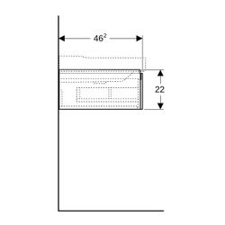 Geberit Xeno2 Unterschrank für Waschtisch, 1 Schublade, 88x22x46,2cm, Greige/lackier... GEBERIT-500508001 4025416354611 (Abb. 1)