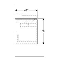 Geberit Xeno2 Unterschrank für Waschtisch, 2 Schubladen, 58x53x46,2cm, sculturagrau/... GEBERIT-500506431 4025416611677 (Abb. 1)