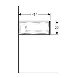 Geberit Xeno2 Seitenschrank 1 Schublade, 58x20x46,2cm, Weiß lackiert hochglänzend... GEBERIT-500507011 4025416611691 (Abb. 1)