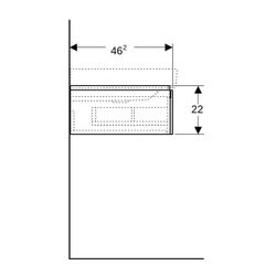 Geberit Xeno2 Unterschrank für Waschtisch mit Ablagefläche links, mit 1 Schublade 88... GEBERIT-500514011 4025416610113 (Abb. 1)