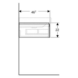 Geberit Xeno2 Unterschrank für Waschtisch mit Ablagefläche links, mit 1 Schublade 88... GEBERIT-500514011 4025416610113 (Abb. 1)