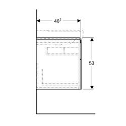 Geberit Xeno2 Unterschrank für Waschtisch Ablagefläche 2 Schubladen 88x53x462cm Weiß... GEBERIT-500515011 4025416610144 (Abb. 1)
