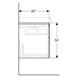 Geberit Xeno2 Unterschrank für Waschtisch mit Ablagefläche links, 2 Schubladen 88x53... GEBERIT-500516011 4025416610229 (Abb. 1)