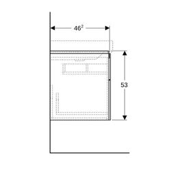 Geberit Xeno2 Unterschrank für Waschtisch mit Ablagefläche links, 2 Schubladen 88x53... GEBERIT-500516431 4025416610243 (Abb. 1)