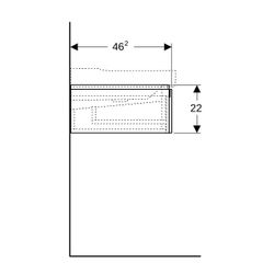 Geberit Xeno2 Unterschrank für Waschtisch mit, B ab 120cm, 2 Schubladen, 117,4x22x46... GEBERIT-500517431 4025416610298 (Abb. 1)