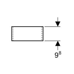 Geberit Xeno2 Schubladeneinsatz, H-Unterteilung, für untere Schublade, 37,3x9,8x20,8... GEBERIT-500527001 4025416608622 (Abb. 1)