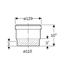 Geberit PE Steckmuffe mit Lippendichtung d 110mm... GEBERIT-367779163 4025410549976 (Abb. 1)