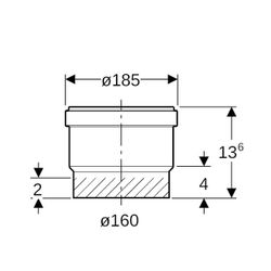 Geberit PE Steckmuffe mit Lippendichtung Außendurchmesser 160mm... GEBERIT-369779163 4025410549921 (Abb. 1)