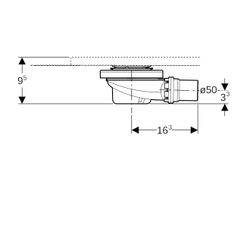 Geberit Duschwannenablauf mit Geruchsverschlusshalterung, für Setaplano Duschfläche,... GEBERIT-154017001 4025416211532 (Abb. 1)