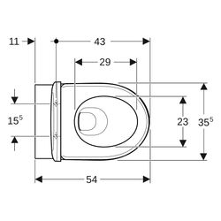 Geberit Renova Set Wand-WC Tiefspüler Rimfree, WC-Sitz T 54cm, Absenkautomatik Quick... GEBERIT-500801001 4025410717818 (Abb. 1)