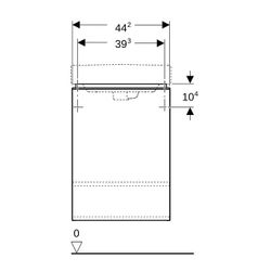 Geberit Smyle Square Unterschrank für Handwaschbecken, 1 Tür, Anschlag Rechts, 44,2x... GEBERIT-500350001 4025416358442 (Abb. 1)