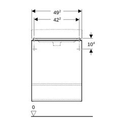 Geberit Smyle Square Unterschrank für Handwaschbecken, 1 Tür, Anschlag links, 49,2x6... GEBERIT-500364001 4025416360414 (Abb. 1)