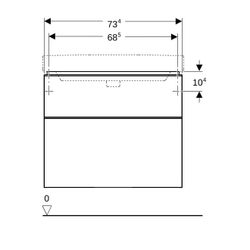 Geberit Smyle Square Unterschrank für Waschtisch, 2 Schubladen, 73,4x61,7x47cm, Weiß... GEBERIT-500353001 4025416363095 (Abb. 1)