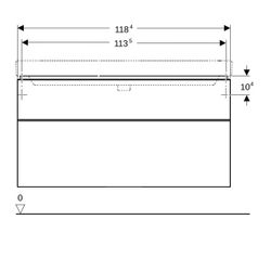 Geberit Smyle Square Unterschrank für Waschtisch, 2 Schubladen, 118,4x61,7x47cm, Wei... GEBERIT-500355001 4025416357032 (Abb. 1)