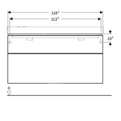 Geberit Smyle Square Unterschrank für Doppelwaschtisch, 2 Schubladen, 118,4x61,7x47c... GEBERIT-500356JK1 4025416433491 (Abb. 1)