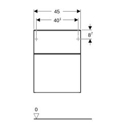Geberit Smyle Square Seitenschrank 2 Schubladen, 45x60x47cm, Sandgrau lackiert hochg... GEBERIT-500357JL1 4025416437314 (Abb. 1)