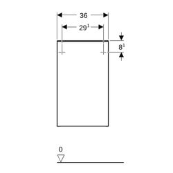 Geberit Smyle Square Seitenschrank, 1 Tür, 36x60x32,6cm, Sandgrau/lackiert hochgl, S... GEBERIT-500359JL1 4025416352631 (Abb. 1)