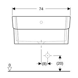 Geberit Publica Garda Mehrzweckbecken, 74x35x58,5cm... GEBERIT-355675000 4022009080360 (Abb. 1)