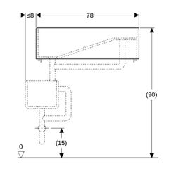 Geberit Publica Gipsfangbecken Oberteil, 78x23,5x51,5cm... GEBERIT-362511000 4022009080544 (Abb. 1)
