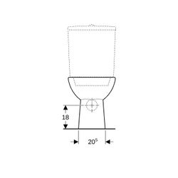 Geberit Renova Stand-WC für Aufputzspülkasten aufgesetzt, Tiefspüler, Abgang horizon... GEBERIT-203820600 4022009353723 (Abb. 1)