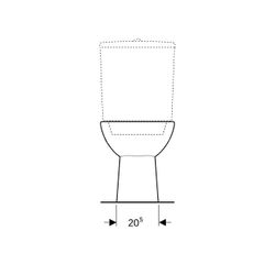 Geberit Renova Stand-WC für Aufputzspülkasten aufgesetzt, Tiefspüler, Abgang vertika... GEBERIT-203821000 4022009353648 (Abb. 1)