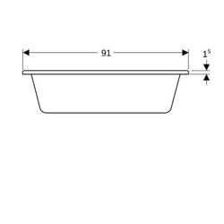 Geberit Bambini Ovalbadewanne, Breite 51,5cm, Alpinweiß... GEBERIT-407010016 4022009295856 (Abb. 1)