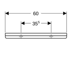 Geberit Renova Plan Wandablage, 60x6x12cm, Weiß/KeraTect... GEBERIT-299160600 4022009353624 (Abb. 1)