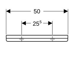 Geberit Renova Plan Wandablage, 50x6x12cm, Weiß... GEBERIT-299150000 4022009353587 (Abb. 1)